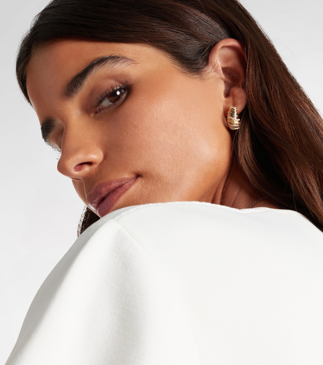 Berlingot 9kt white and yellow gold earrings with diamonds | Yvonne Léon