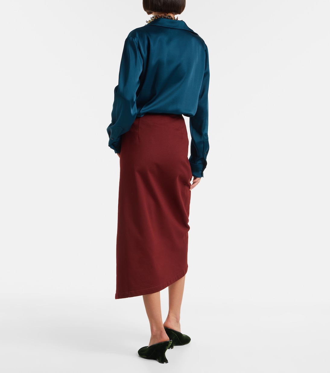 Ruffled cotton midi skirt | Dries Van Noten