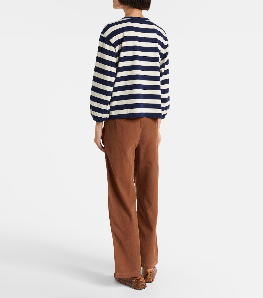 Edora striped cotton jersey sweatshirt | Velvet