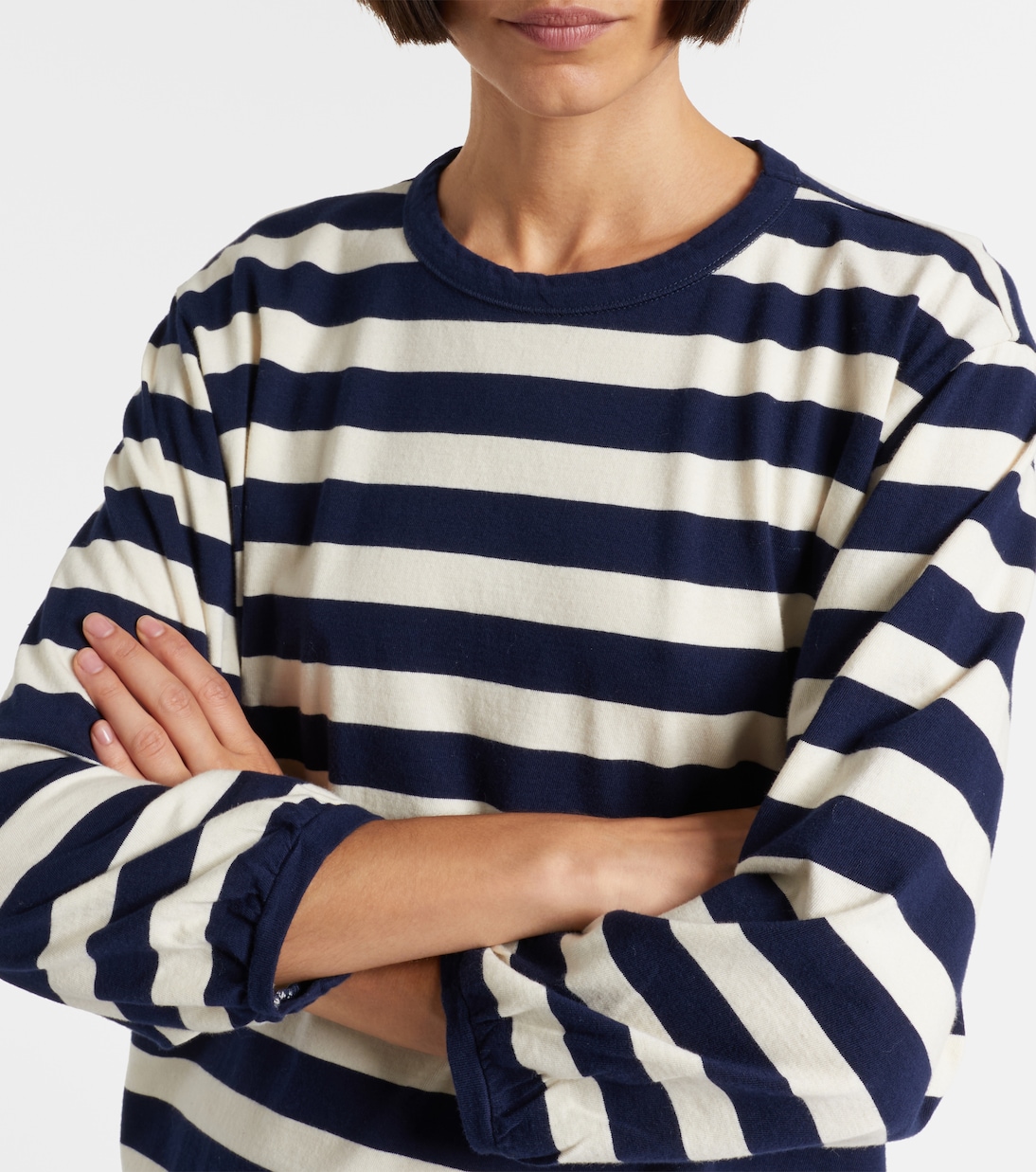 Edora striped cotton jersey sweatshirt | Velvet