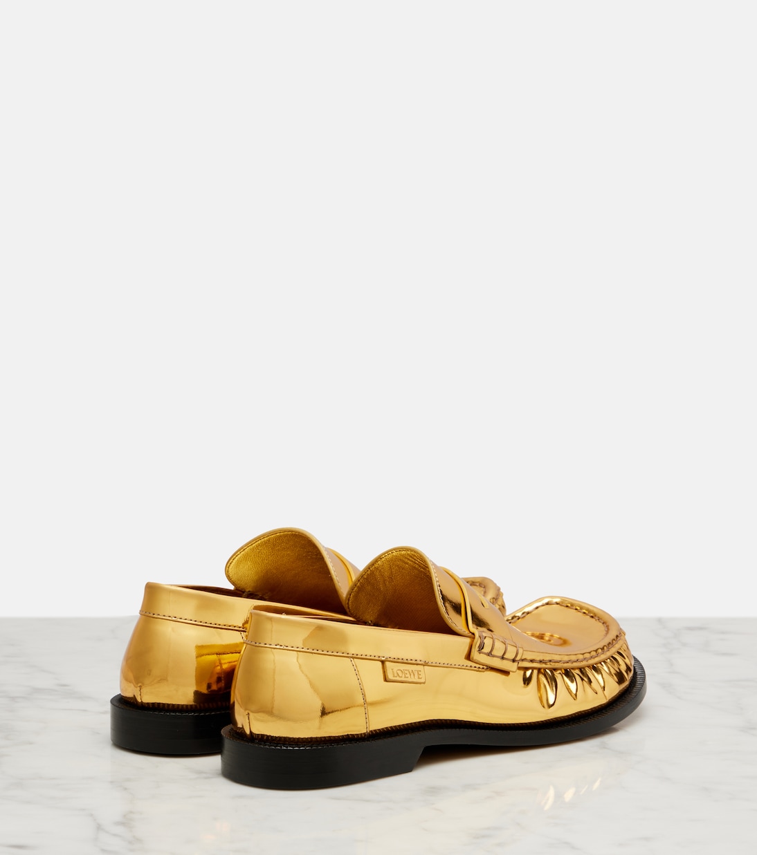 Campo mirrored leather penny loafers | Loewe