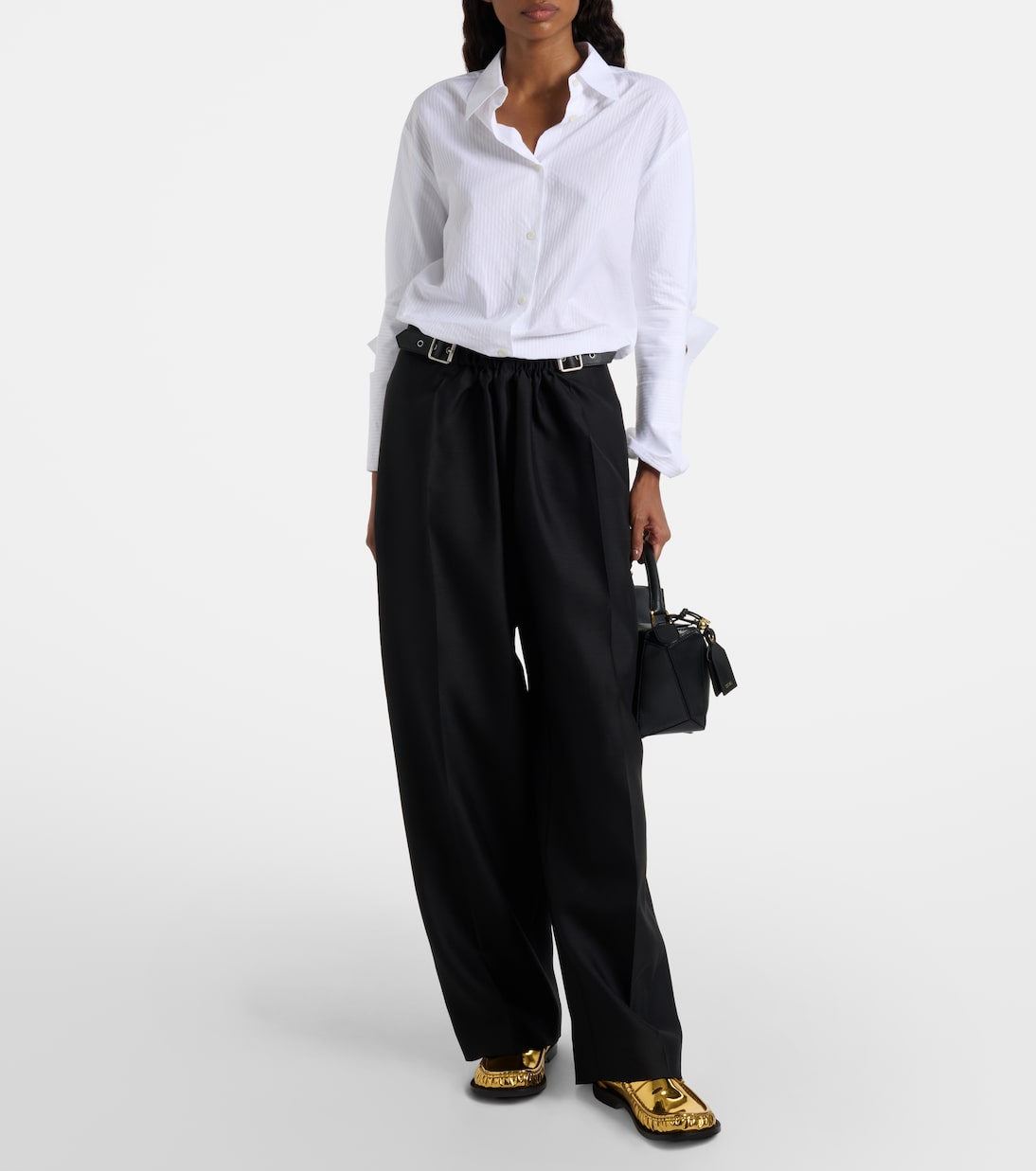 Campo mirrored leather penny loafers | Loewe