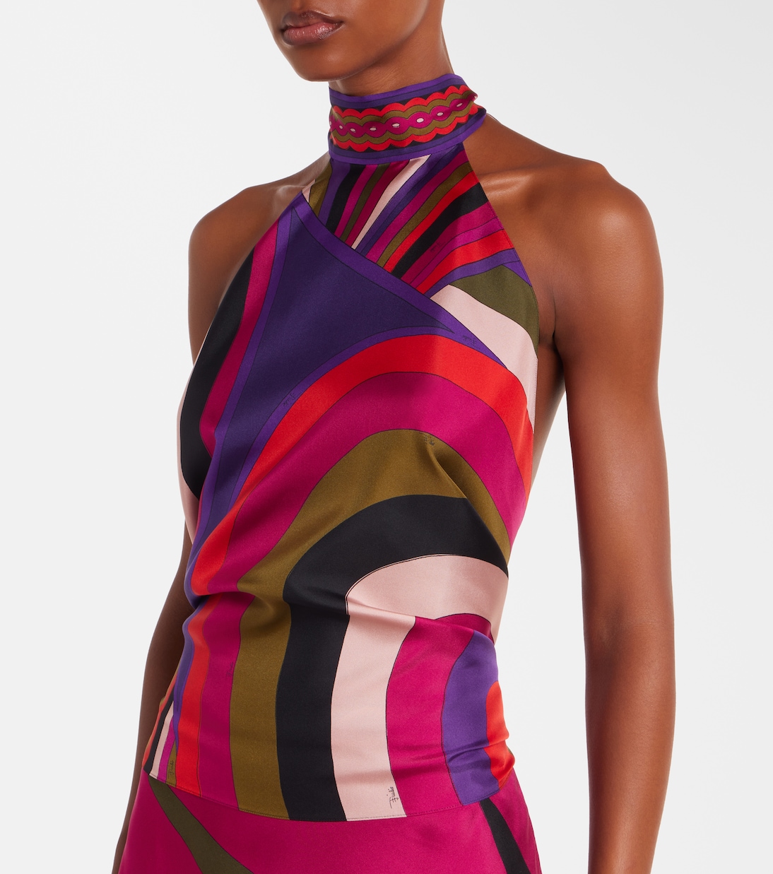 Iride silk satin top | Pucci
