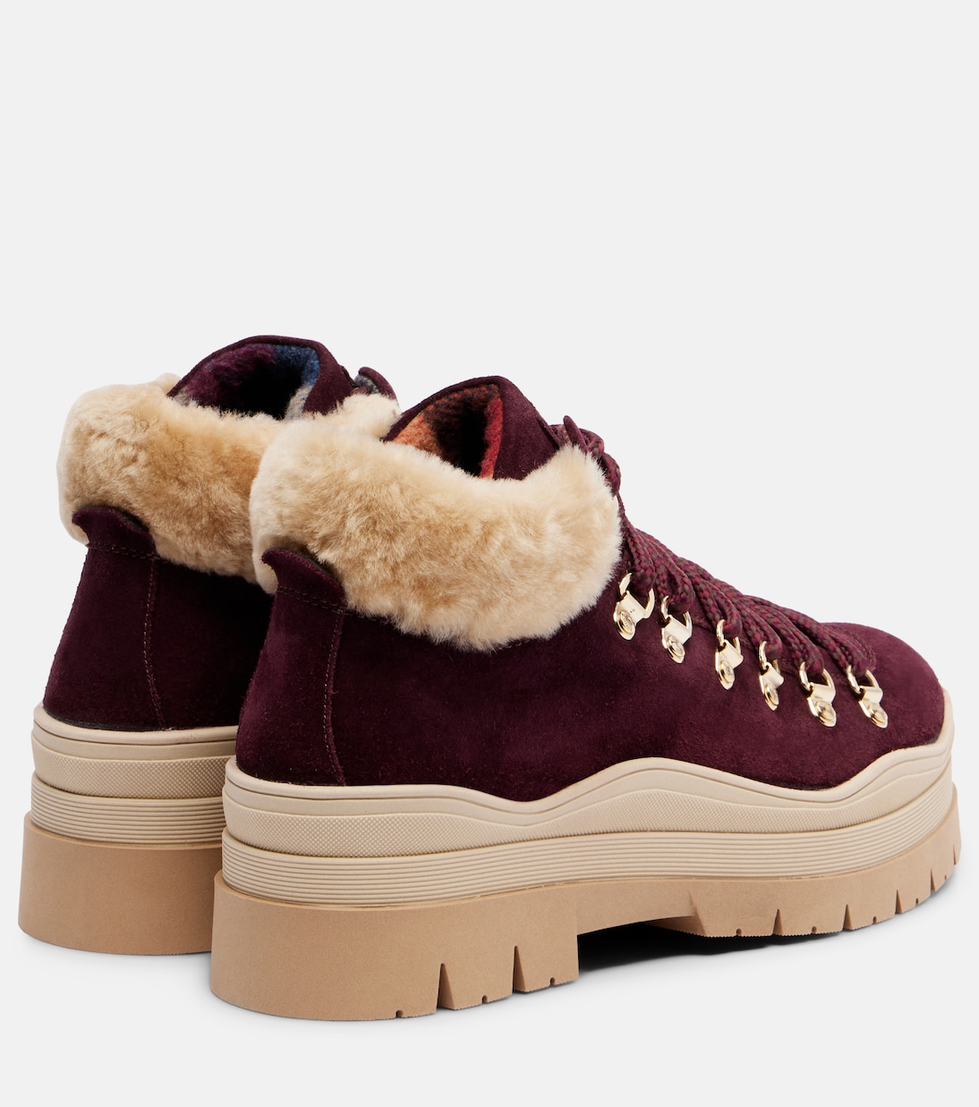 Arosa shearling-lined suede lace-up boots | Bogner