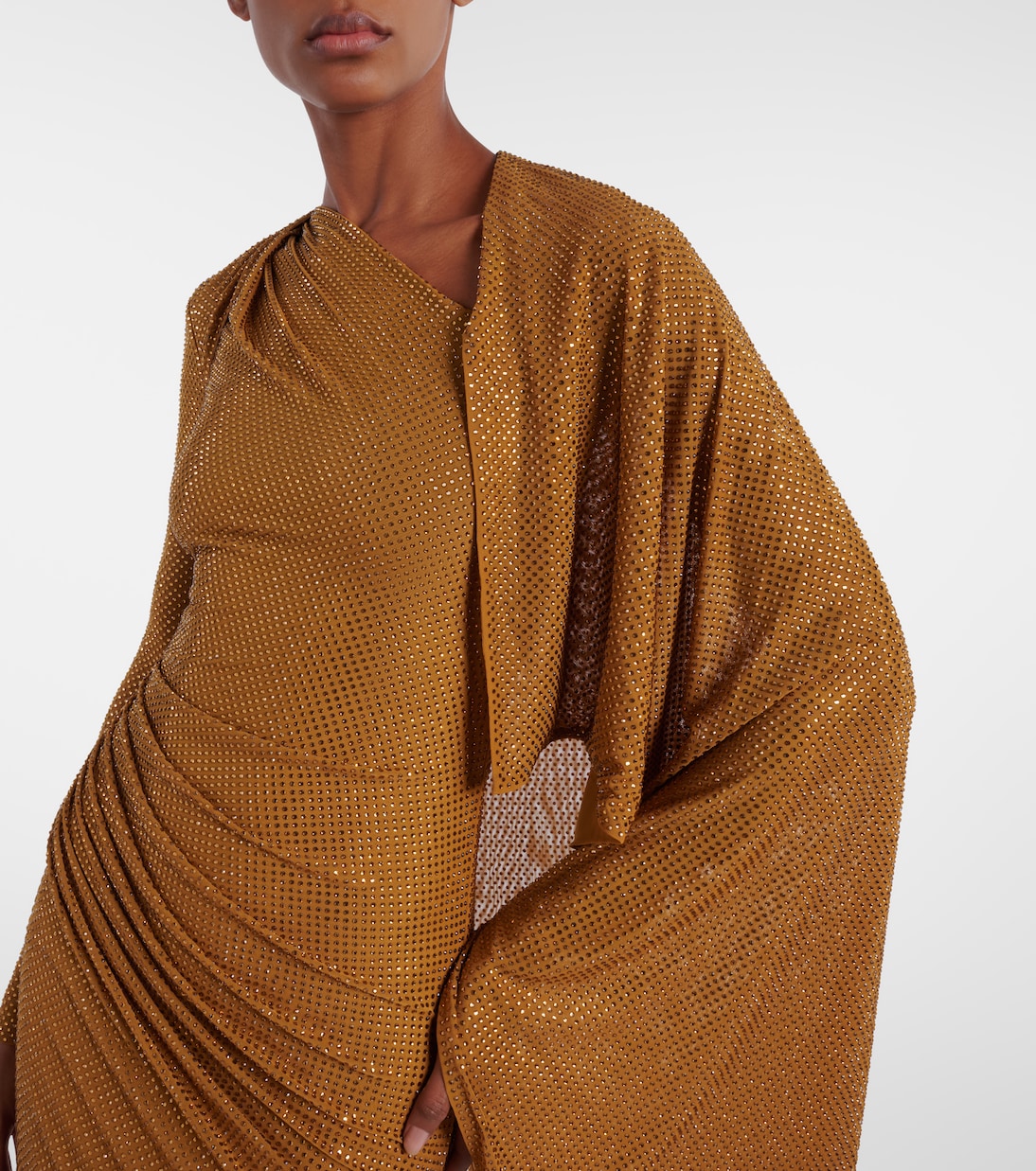 Abito lungo in mesh con decorazioni | Self-Portrait