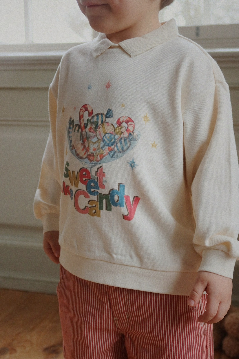 Spotty printed cotton jersey sweatshirt | Konges Sløjd