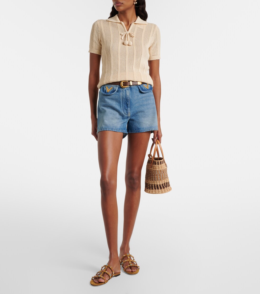 Embellished suede sandals | Valentino Garavani