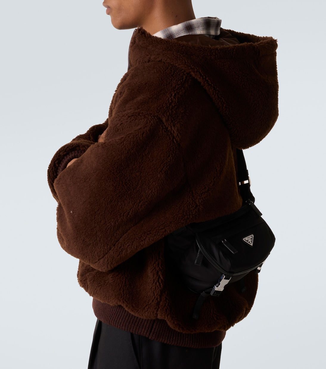 Re-Nylon leather-trimmed belt bag | Prada