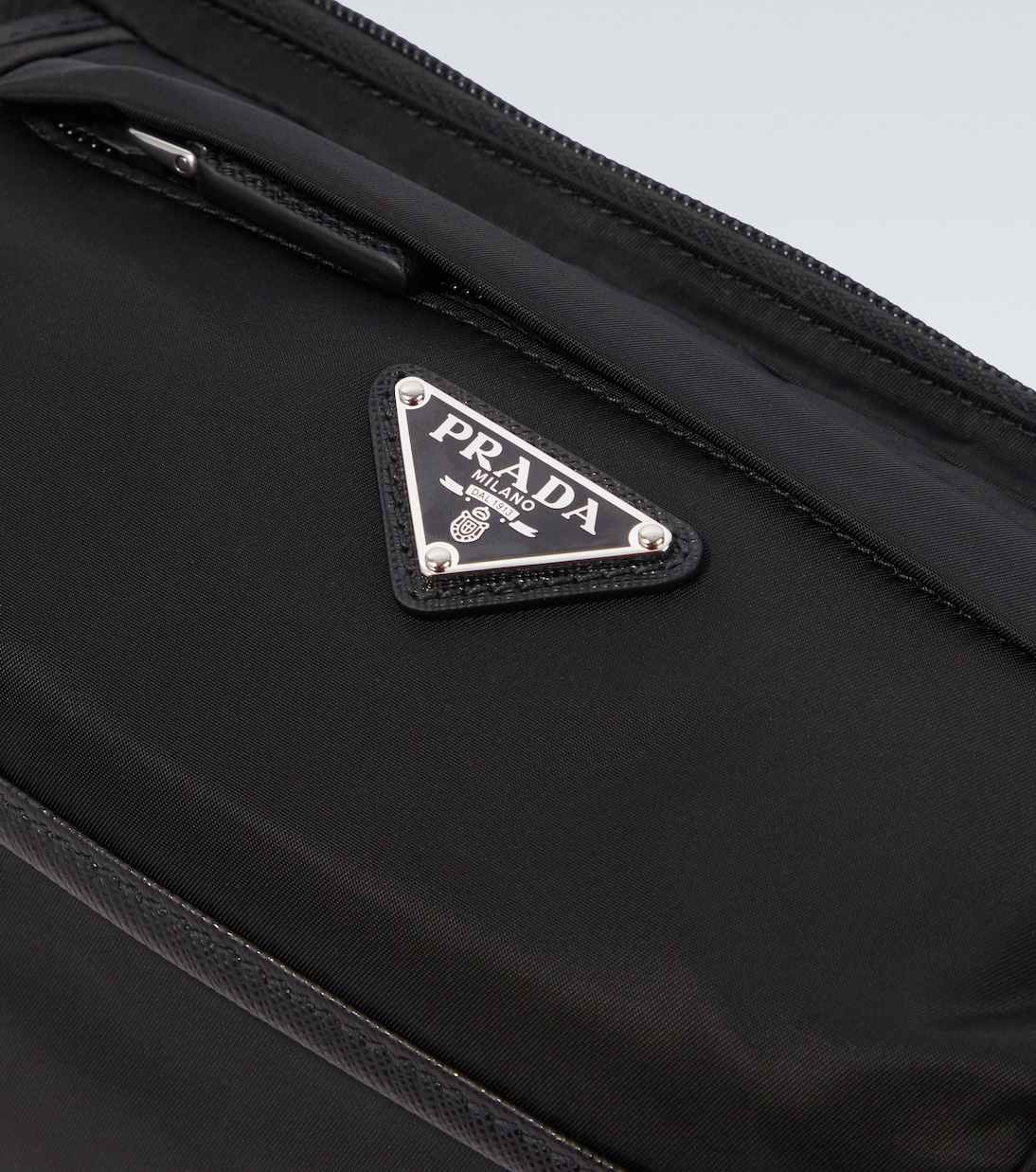 Re-Nylon leather-trimmed belt bag | Prada