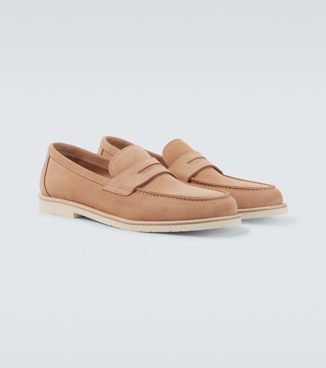 Suede penny loafers | Brunello Cucinelli