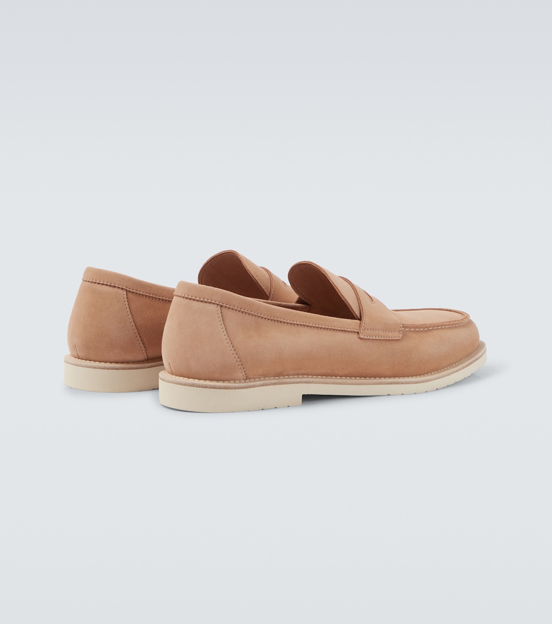 Suede penny loafers | Brunello Cucinelli
