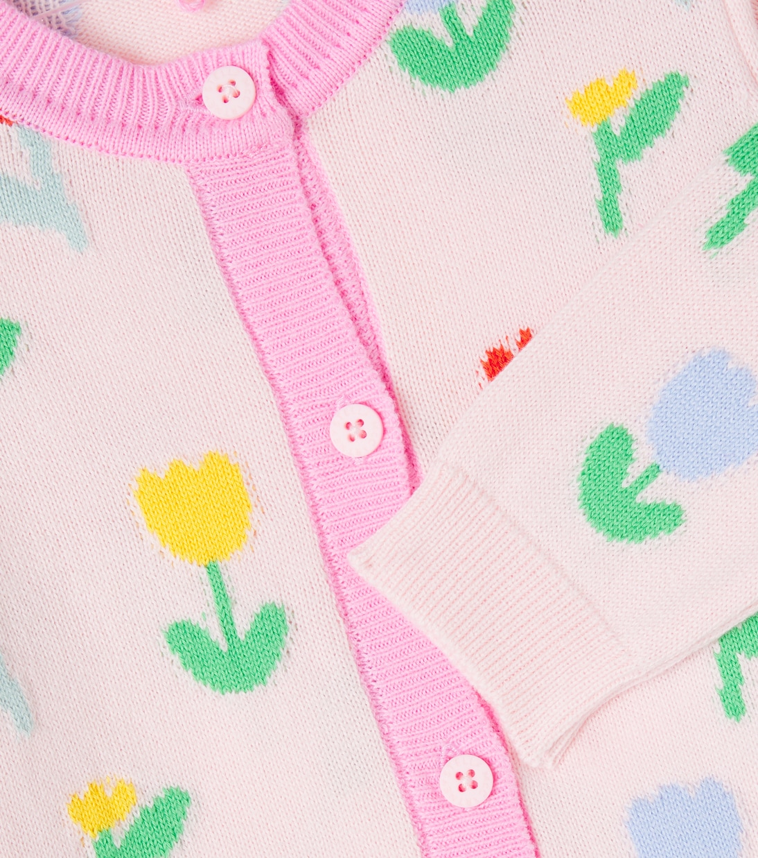 Baby floral cotton cardigan | Stella McCartney Kids