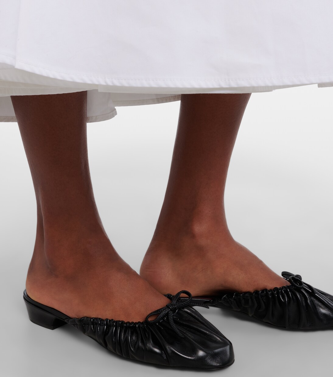 Gather Around ruched leather mules | Herbert Levine