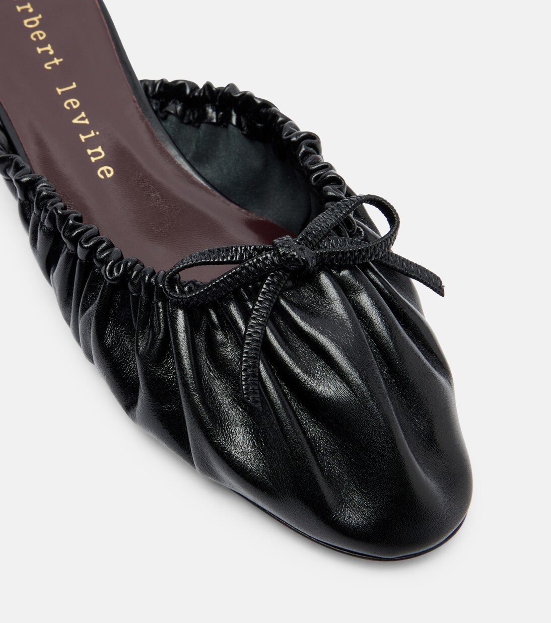 Gather Around ruched leather mules | Herbert Levine