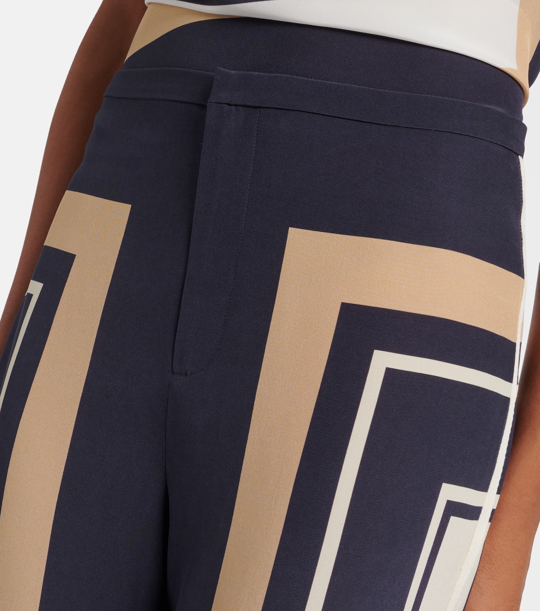 Pietra printed silk wide-leg pants | SIR