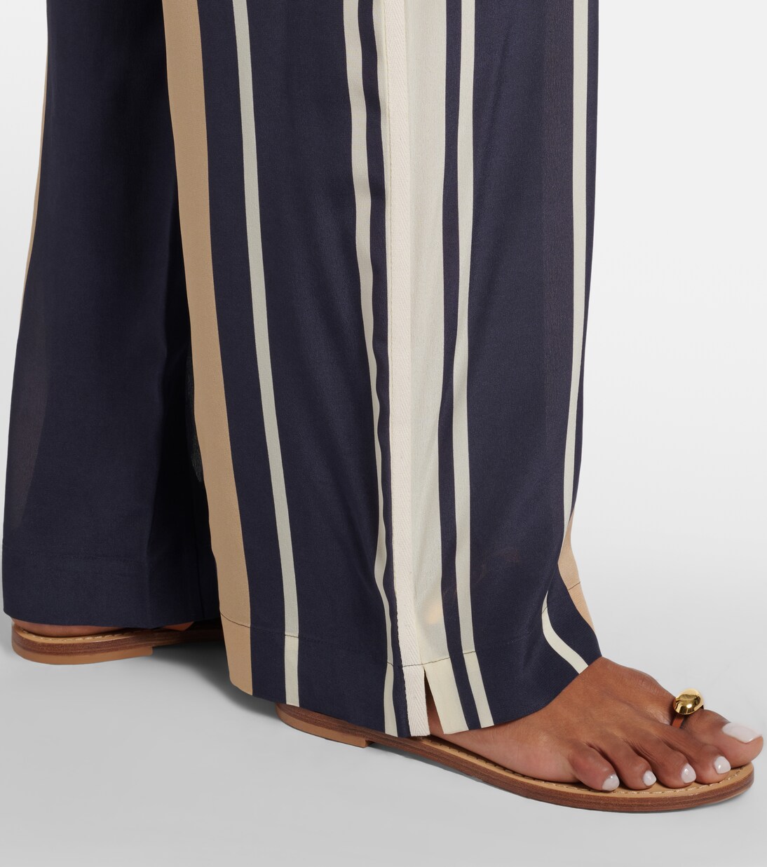 Pietra printed silk wide-leg pants | SIR