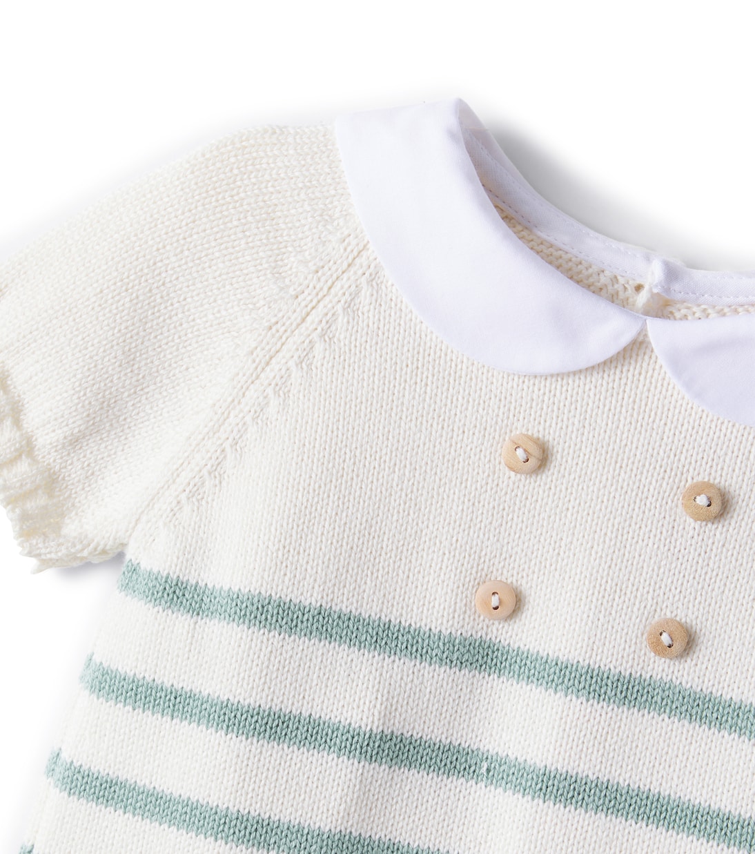 Grenouillère rayée Clavel en coton pour bébé | La Coqueta