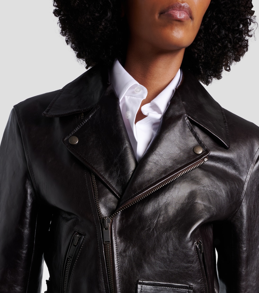 Leather biker jacket | Saint Laurent