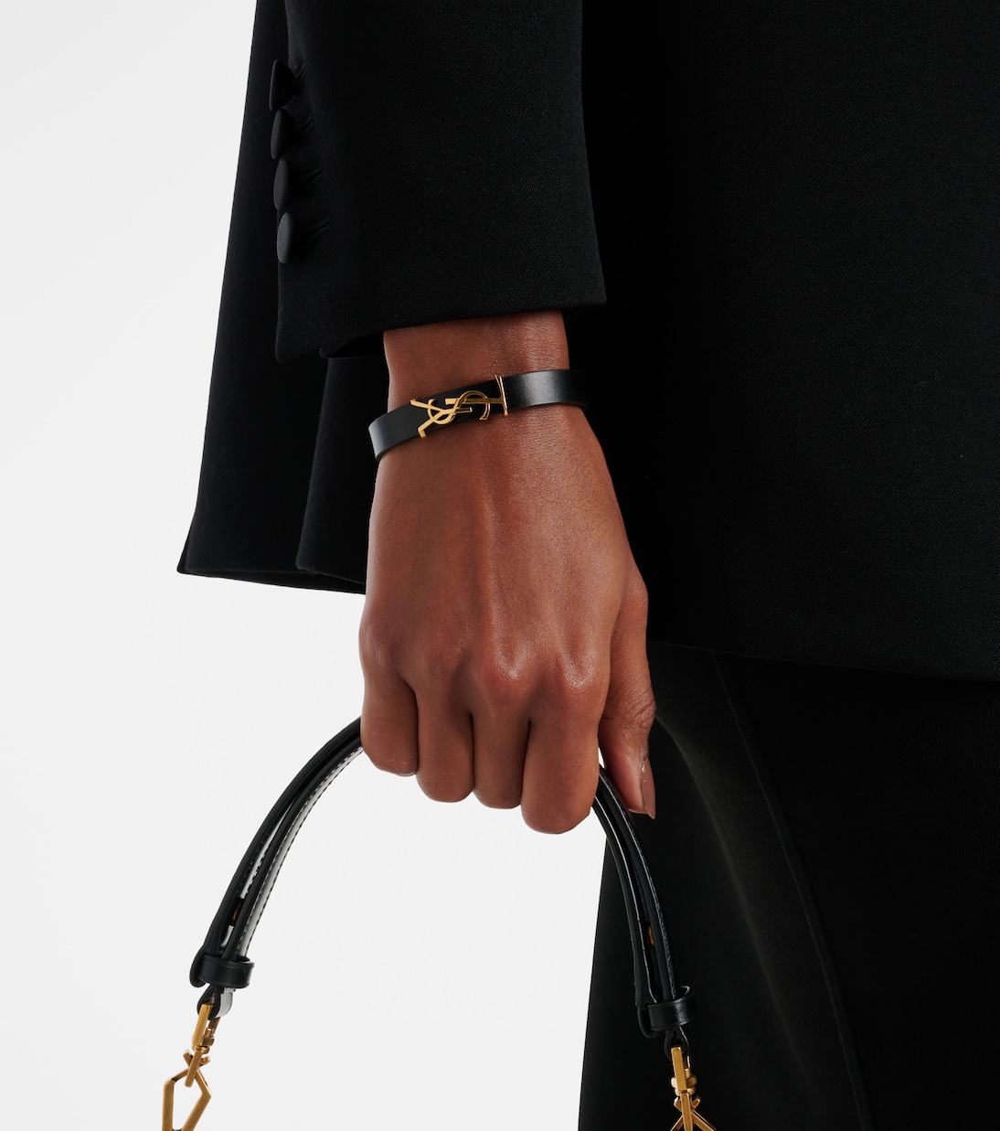 Bracciale in pelle Opyum di Saint Laurent per stile giovane e audace