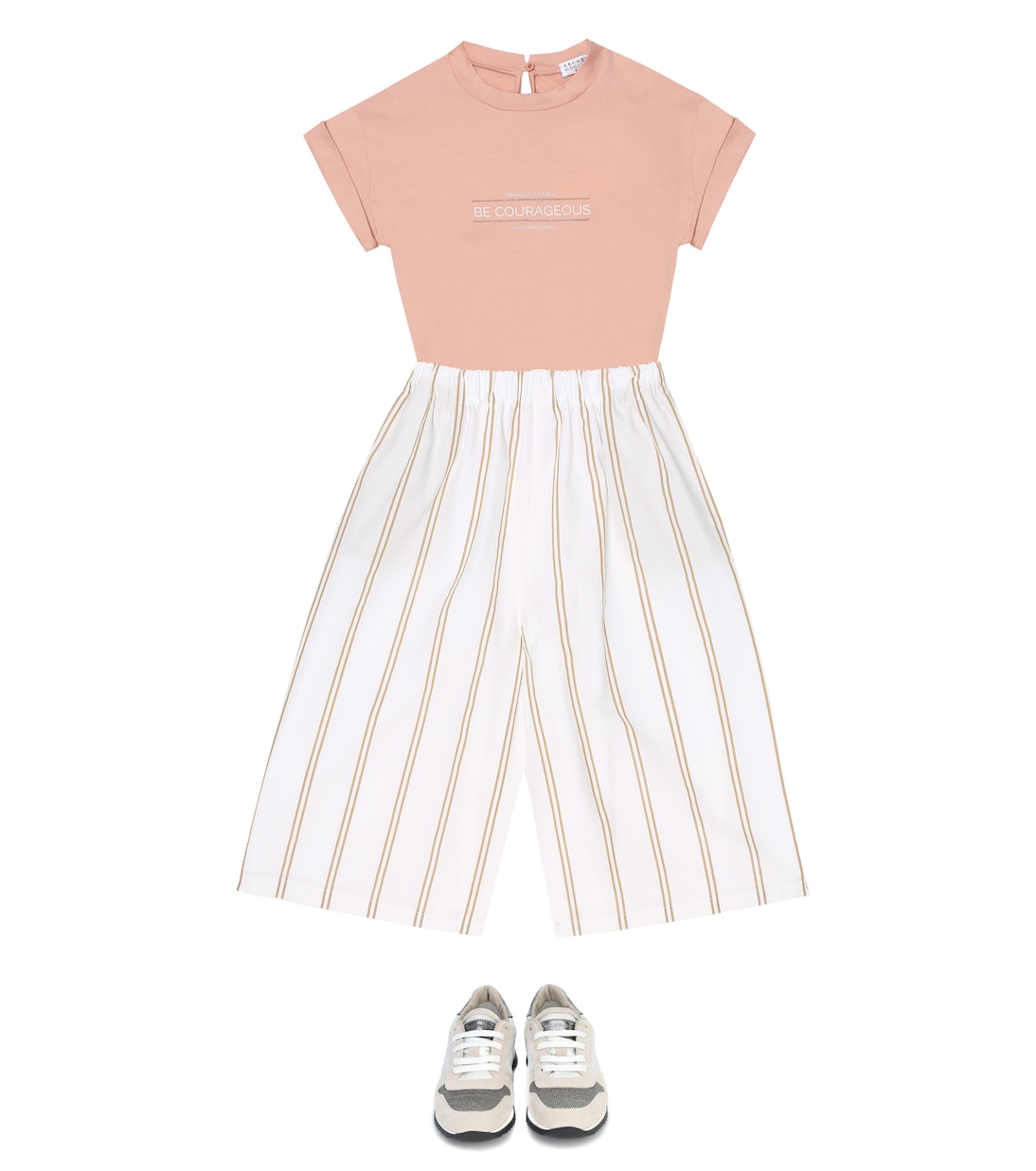 Culottes de algodón a rayas | Brunello Cucinelli Kids