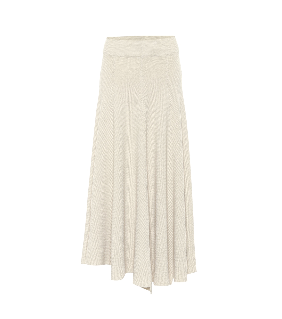 Falda midi de lana de tiro alto | Jil Sander