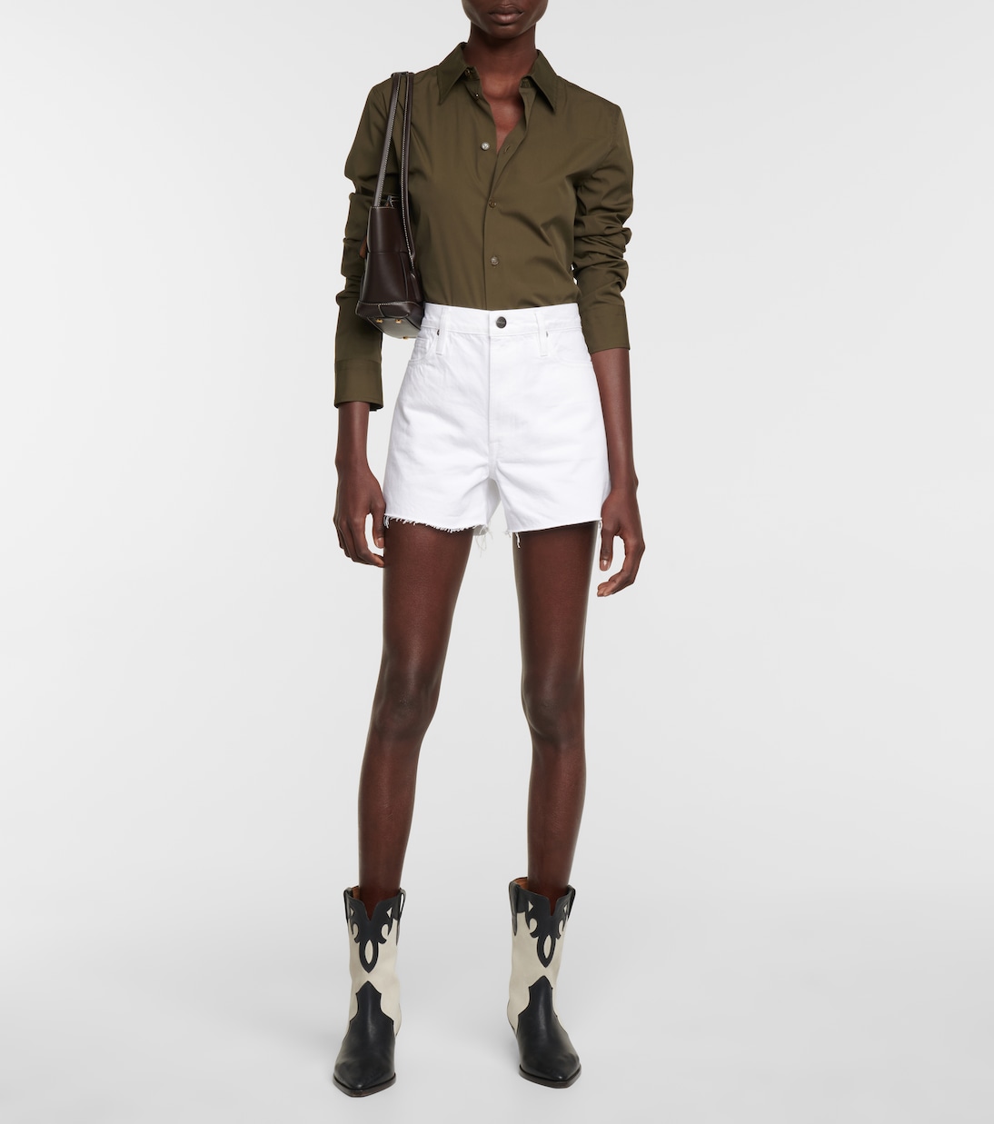 Shorts di jeans Le Simone a vita alta | Frame