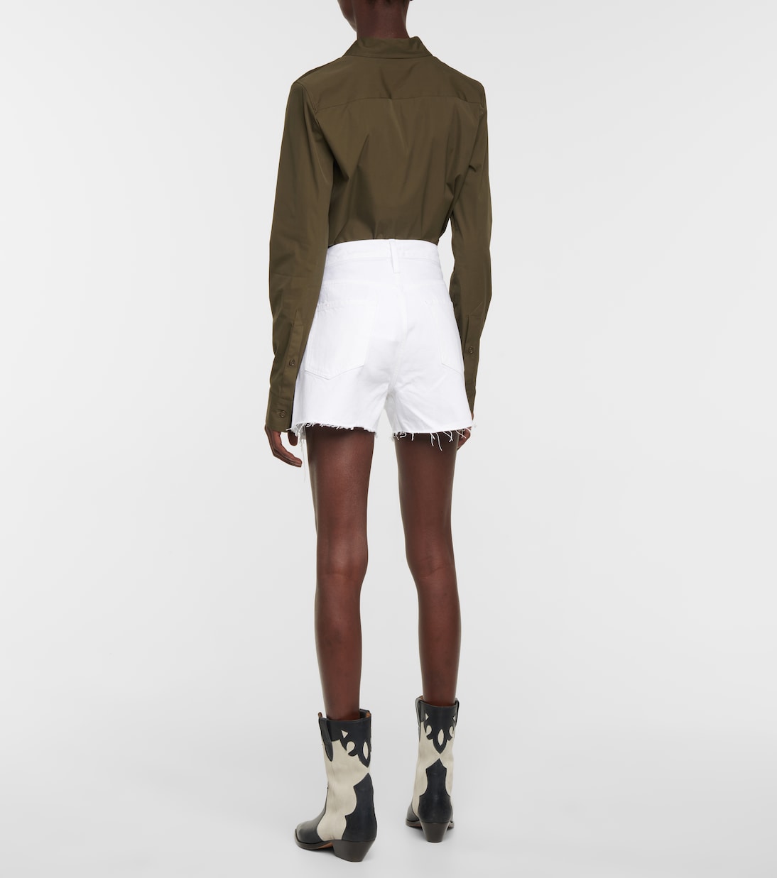 Shorts di jeans Le Simone a vita alta | Frame