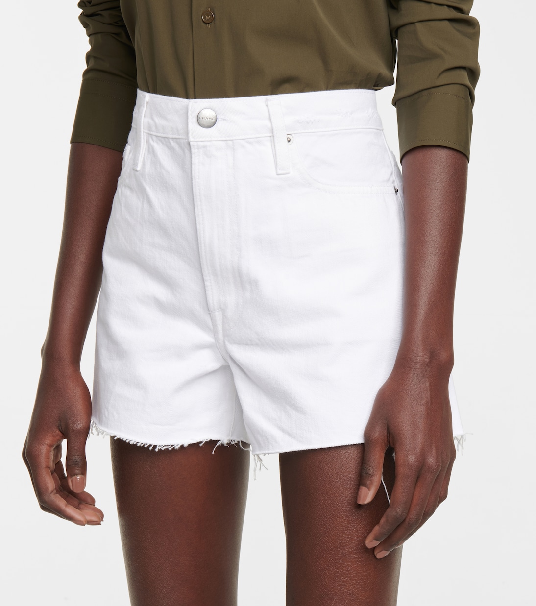 Shorts di jeans Le Simone a vita alta | Frame