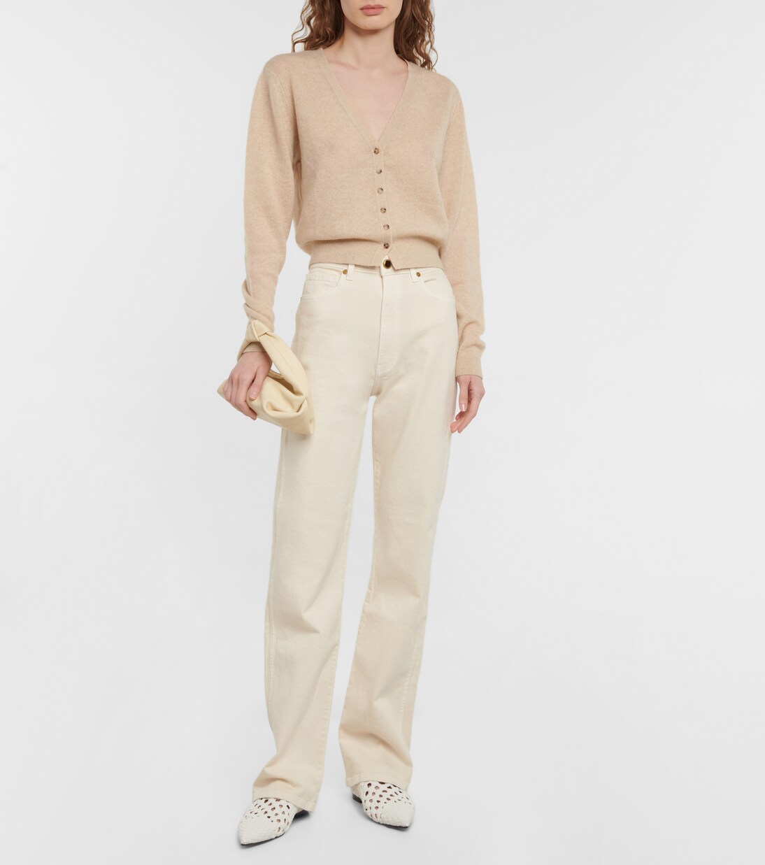 Danielle high-rise straight jeans in white - Khaite | Mytheresa
