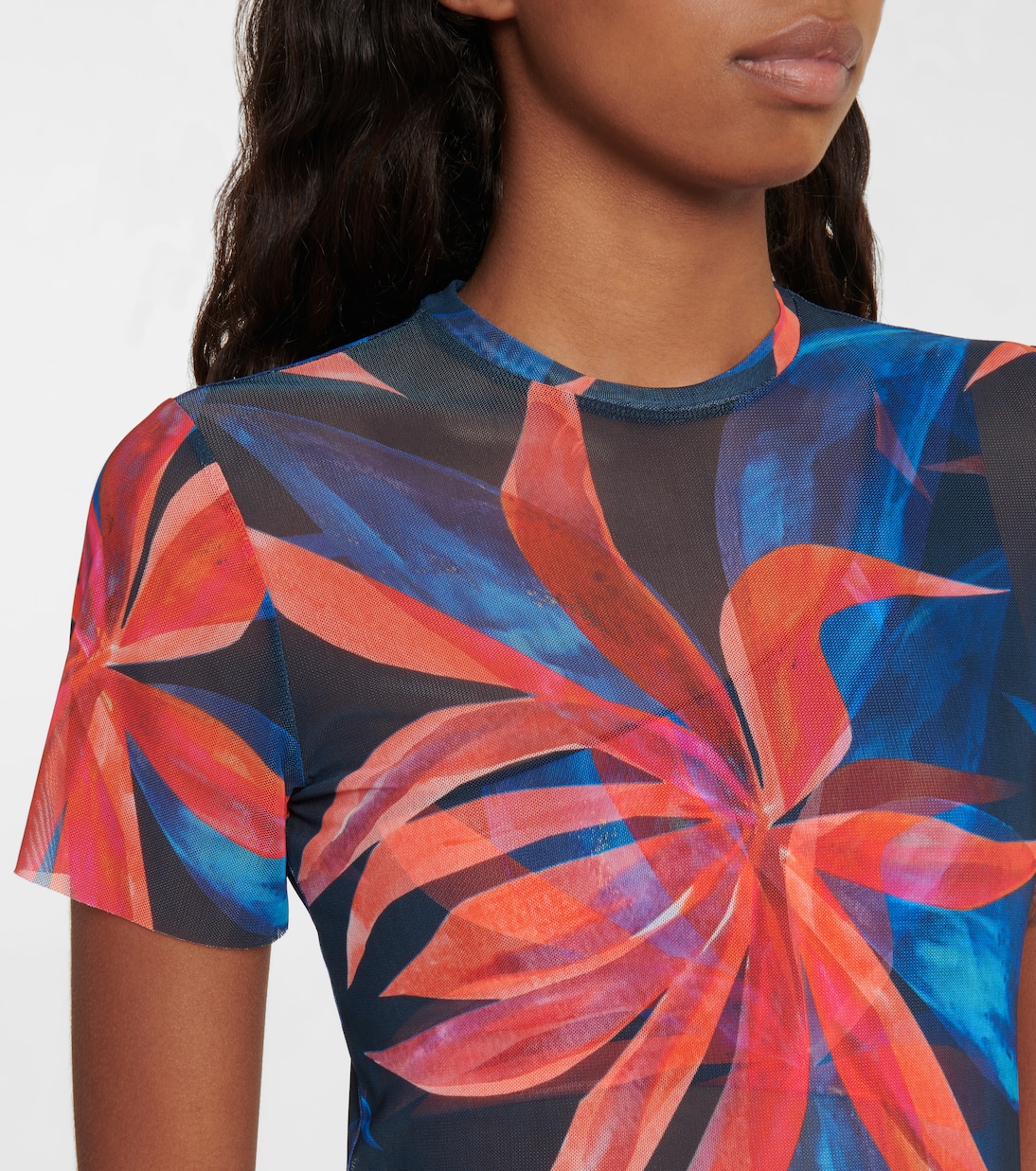 Printed mesh T-shirt | Louisa Ballou
