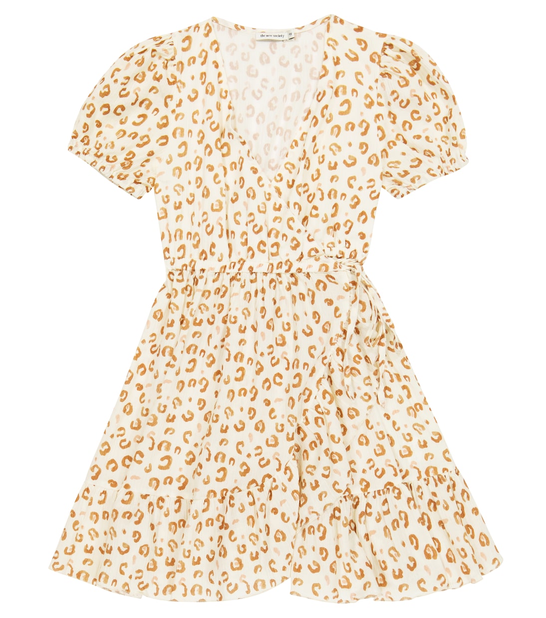 Vestido wrap de algodón de leopardo | The New Society
