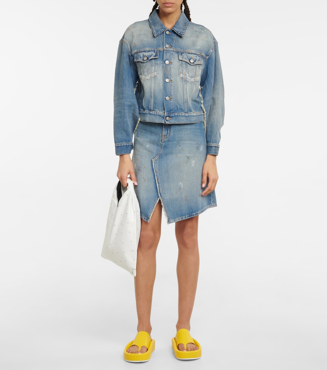 Tongs à plateforme en cuir synthétique | MM6 Maison Margiela
