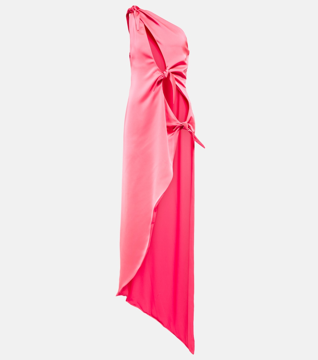 Abito lungo in raso con cut-out | The Attico