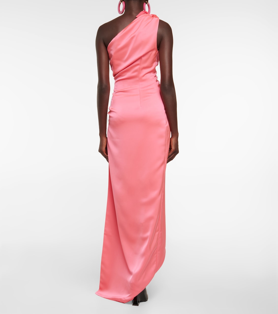 Abito lungo in raso con cut-out | The Attico