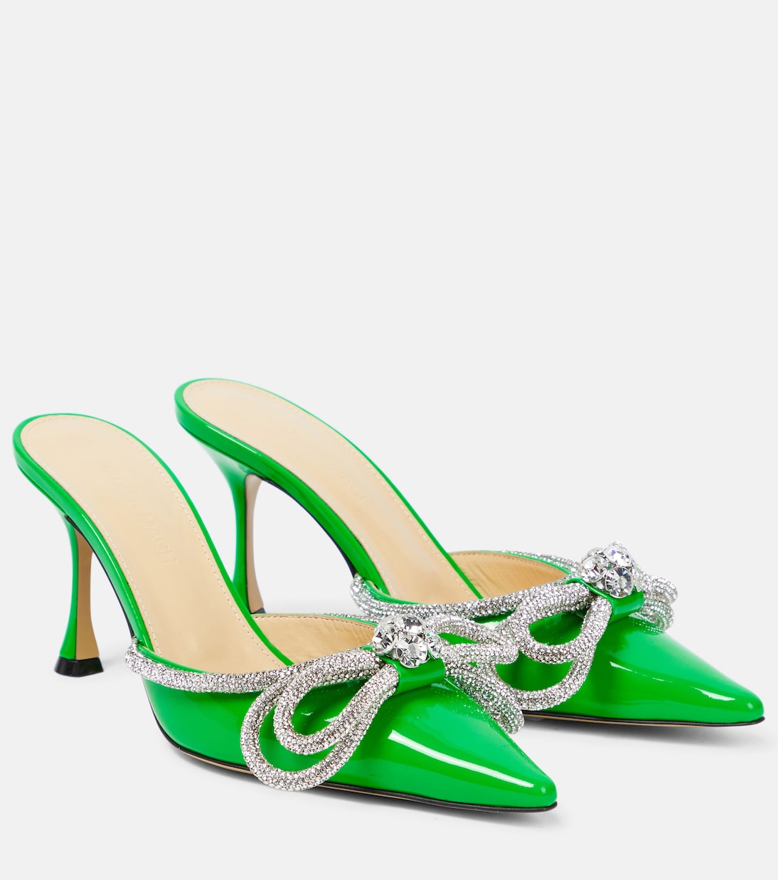 Mules Double Bow aus Leder | Mach & Mach