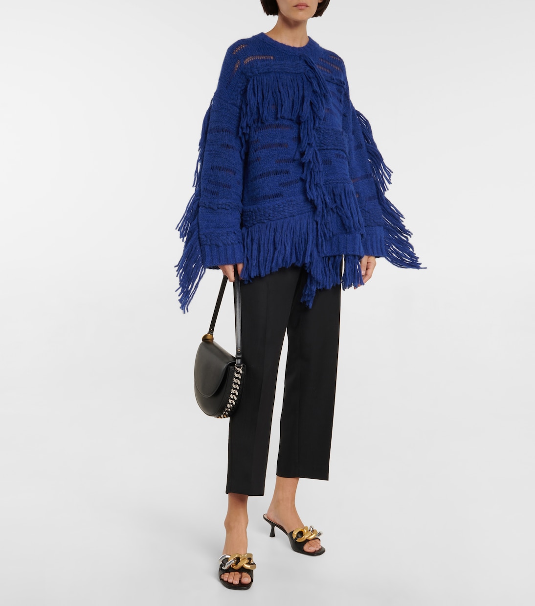 Fringed alpaca wool-blend sweater | Stella McCartney