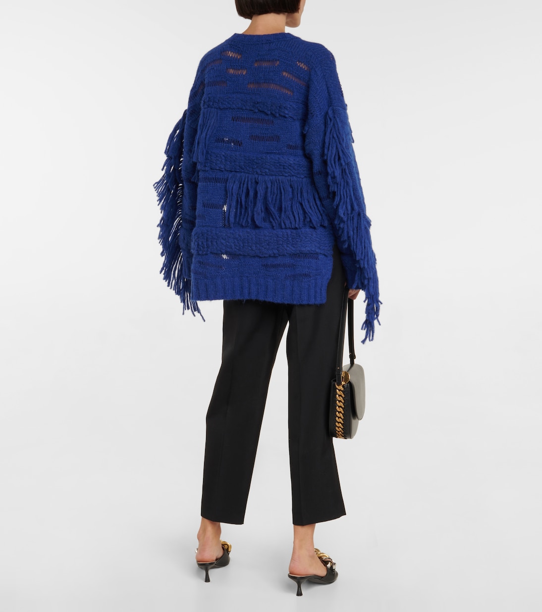 Fringed alpaca wool-blend sweater | Stella McCartney