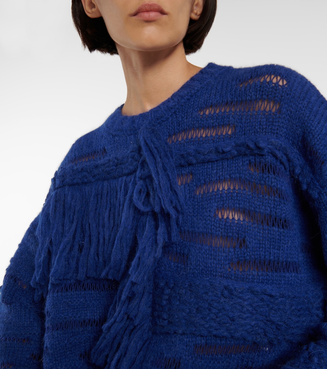 Fringed alpaca wool-blend sweater | Stella McCartney
