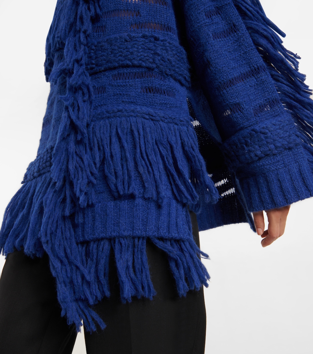 Fringed alpaca wool-blend sweater | Stella McCartney