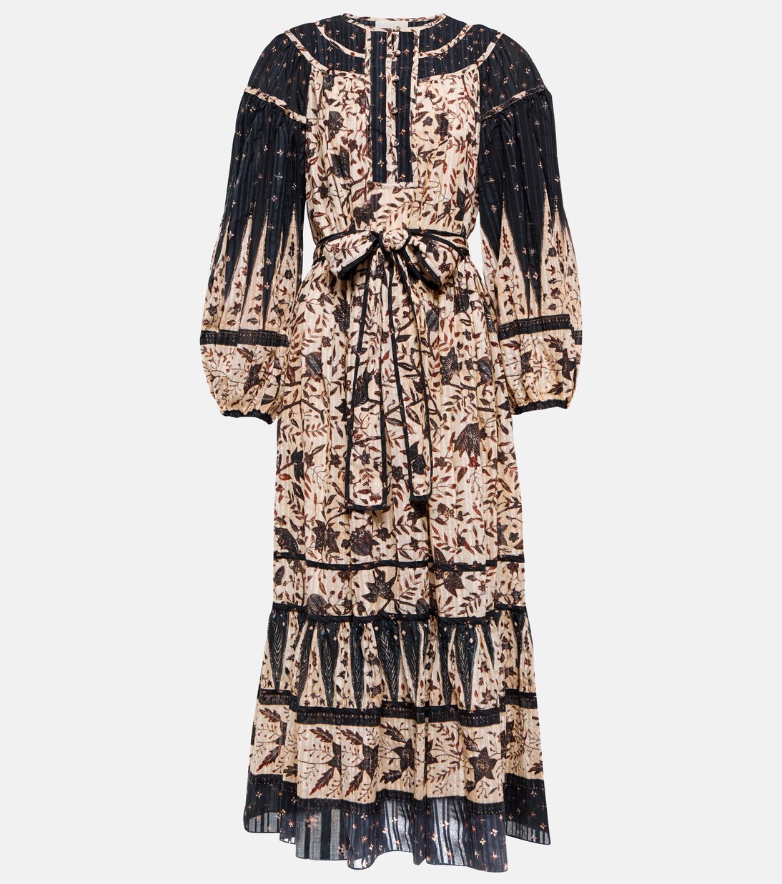 Kemala self-tie printed midi dress | Ulla Johnson