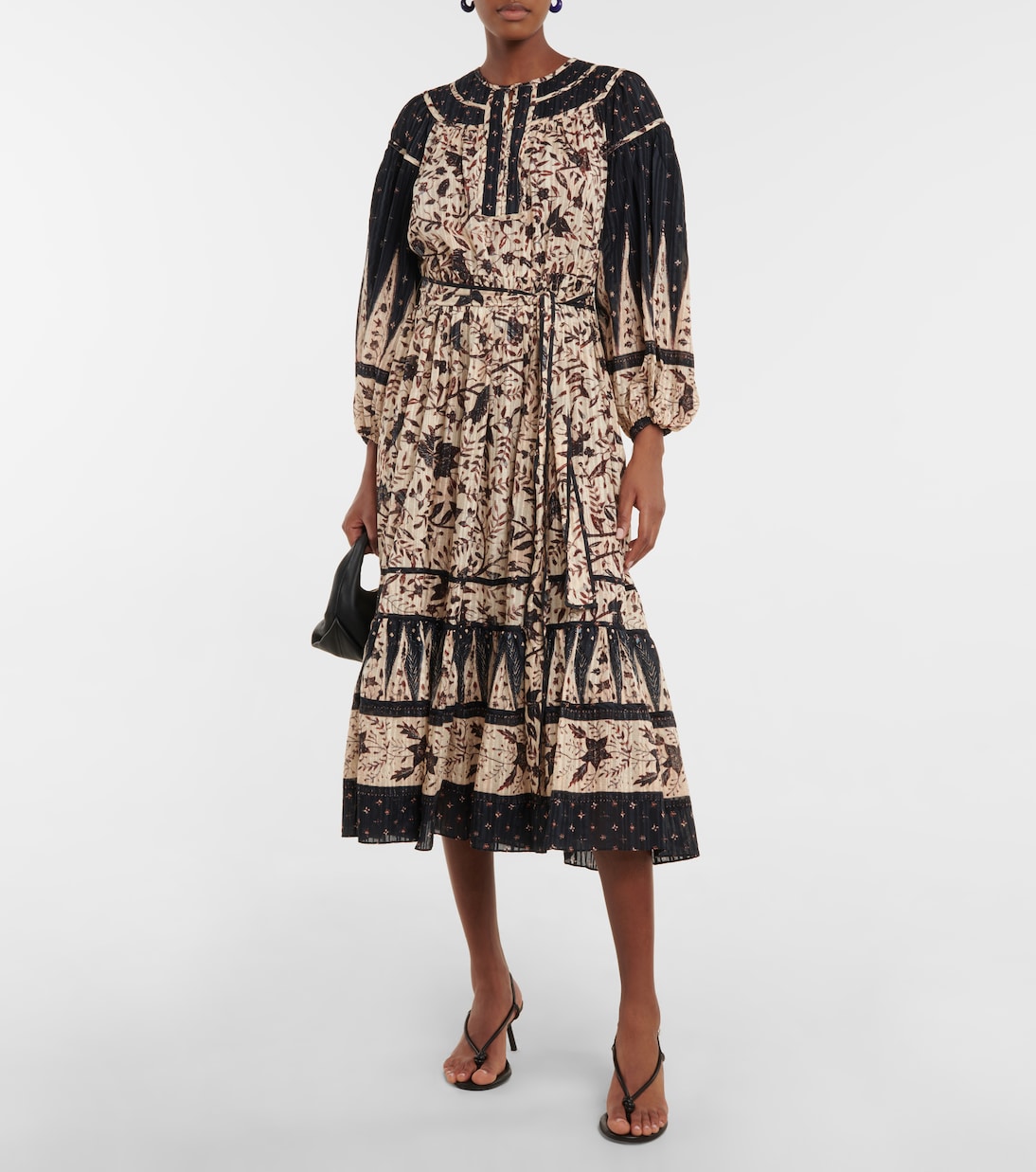 Kemala self-tie printed midi dress | Ulla Johnson