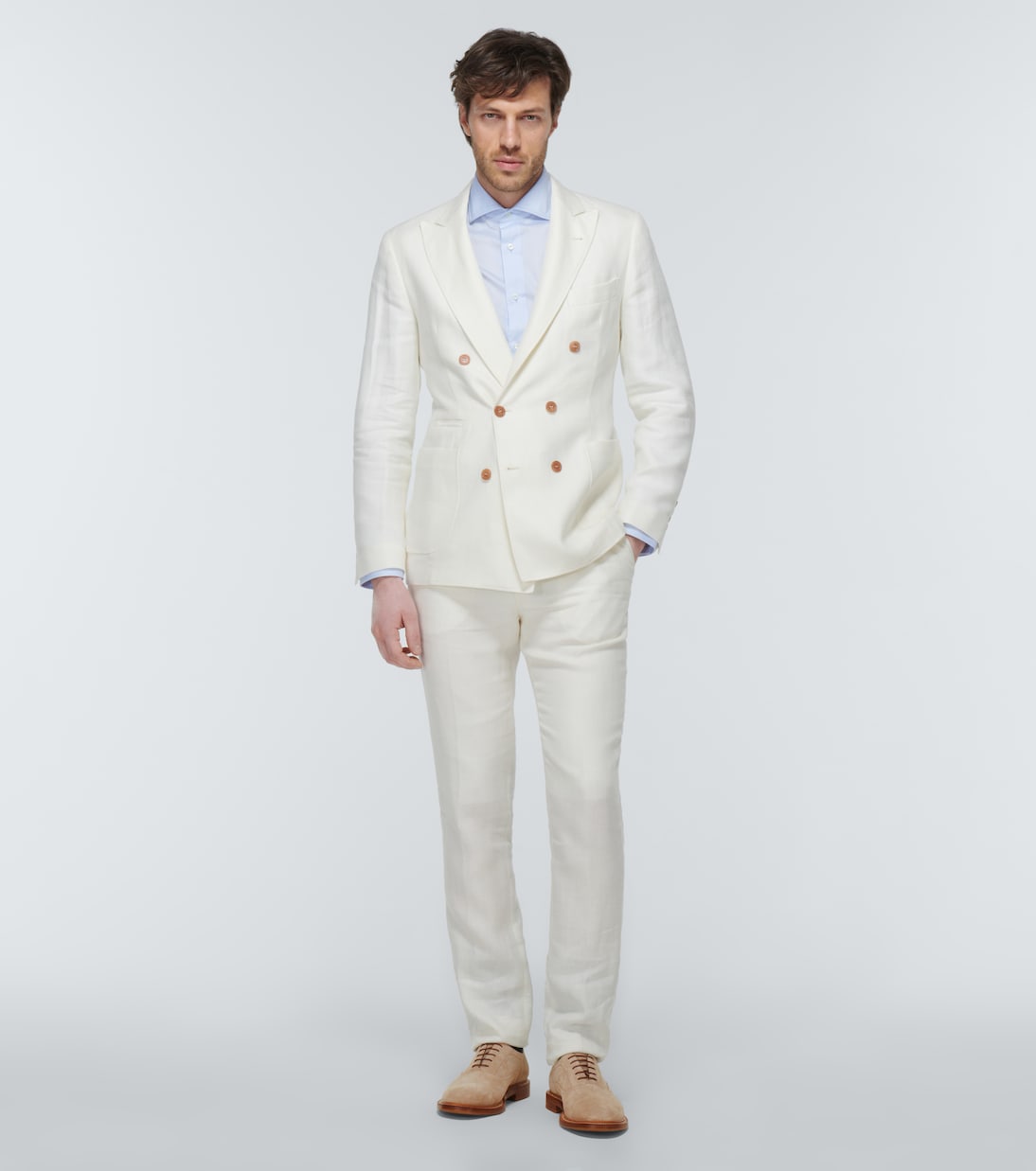Schnürschuhe aus Veloursleder | Brunello Cucinelli