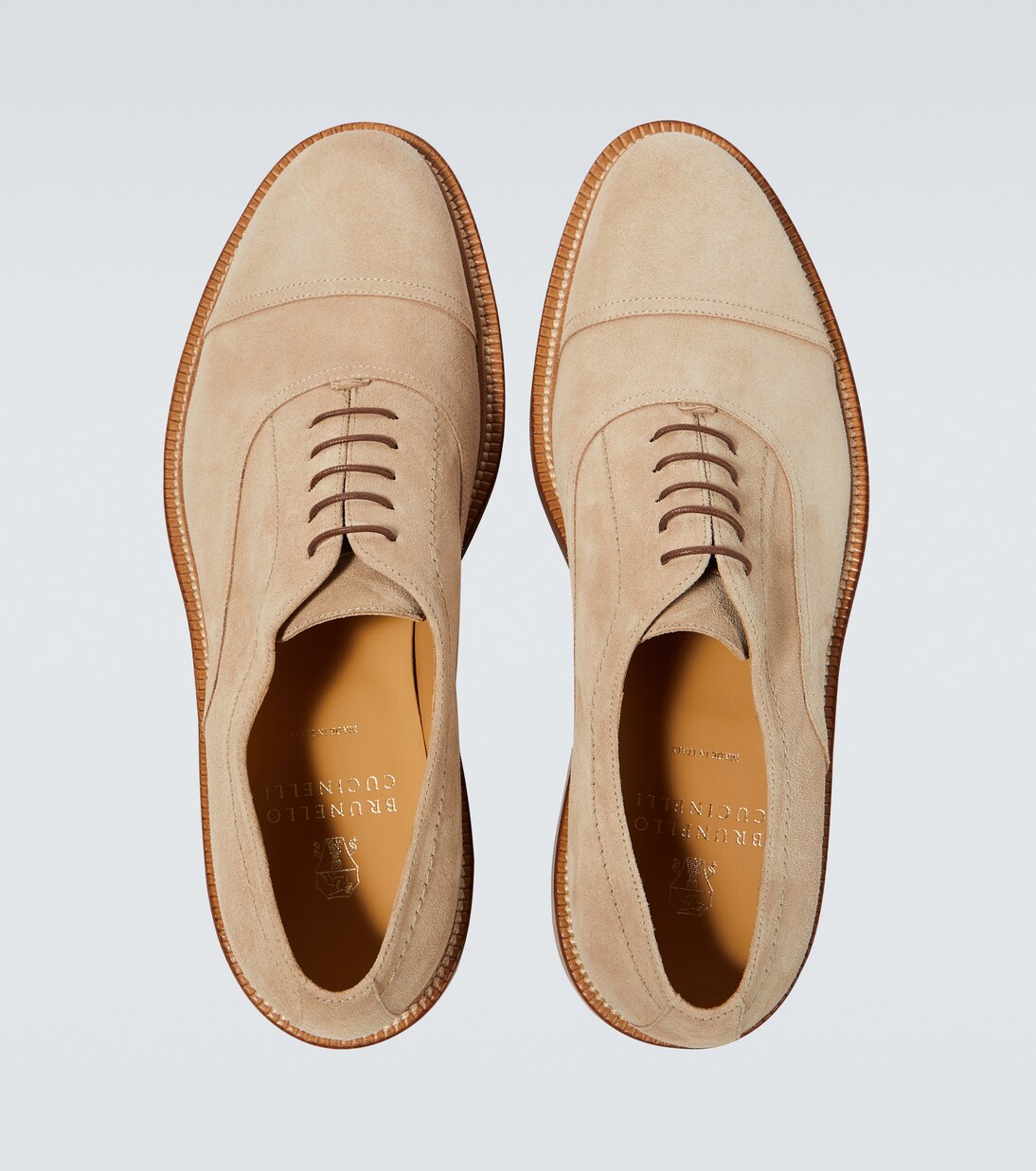 Schnürschuhe aus Veloursleder | Brunello Cucinelli
