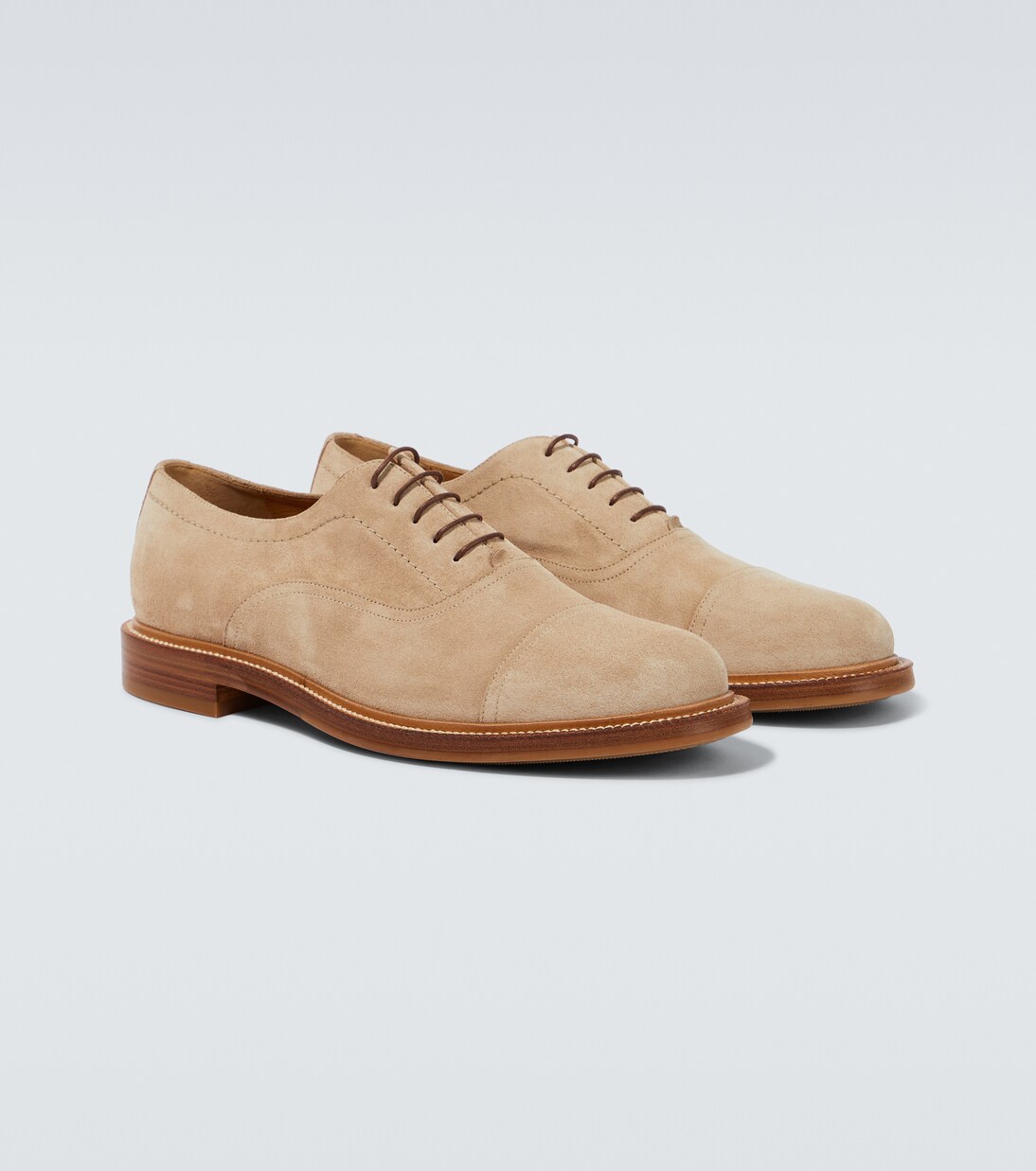 Schnürschuhe aus Veloursleder | Brunello Cucinelli
