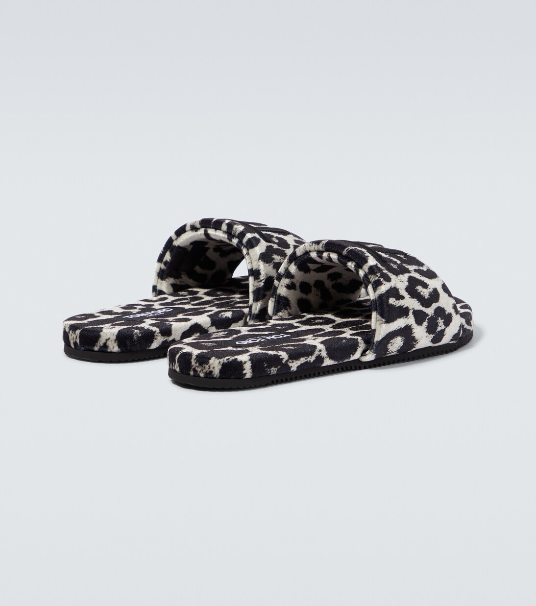 Harrison logo leopard-print slides | Tom Ford