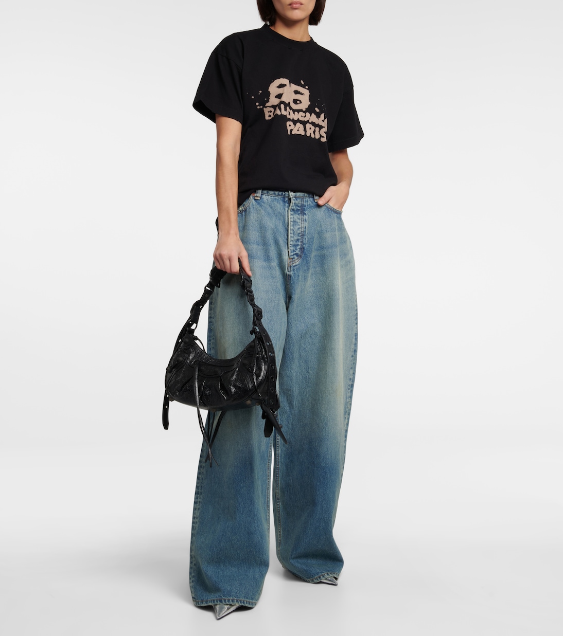 Camiseta de algodón oversized con logo | Balenciaga