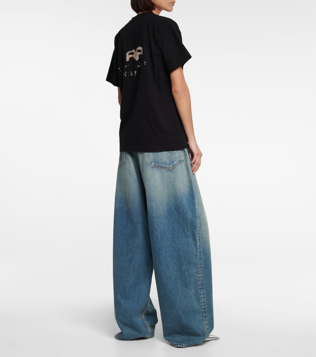 Camiseta de algodón oversized con logo | Balenciaga