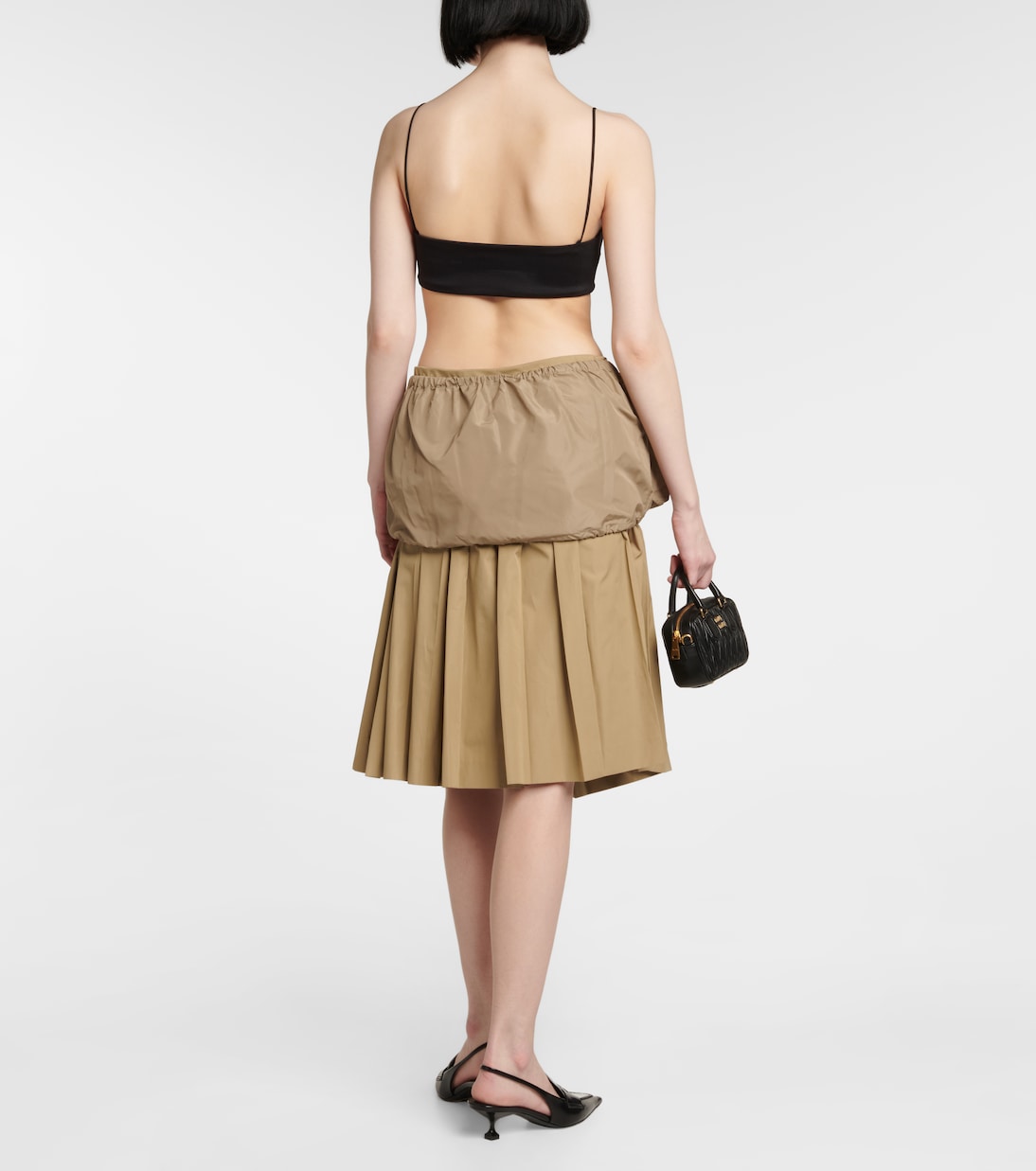 Drawstring zip miniskirt | Miu Miu