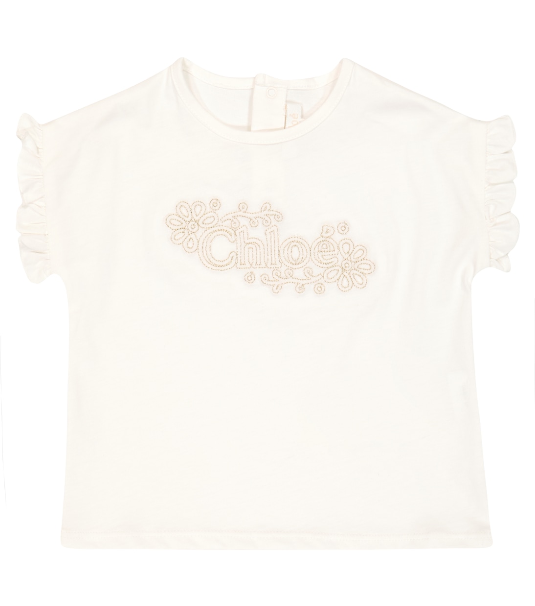 Bébé – T-shirt en coton à logo | Chloé Kids
