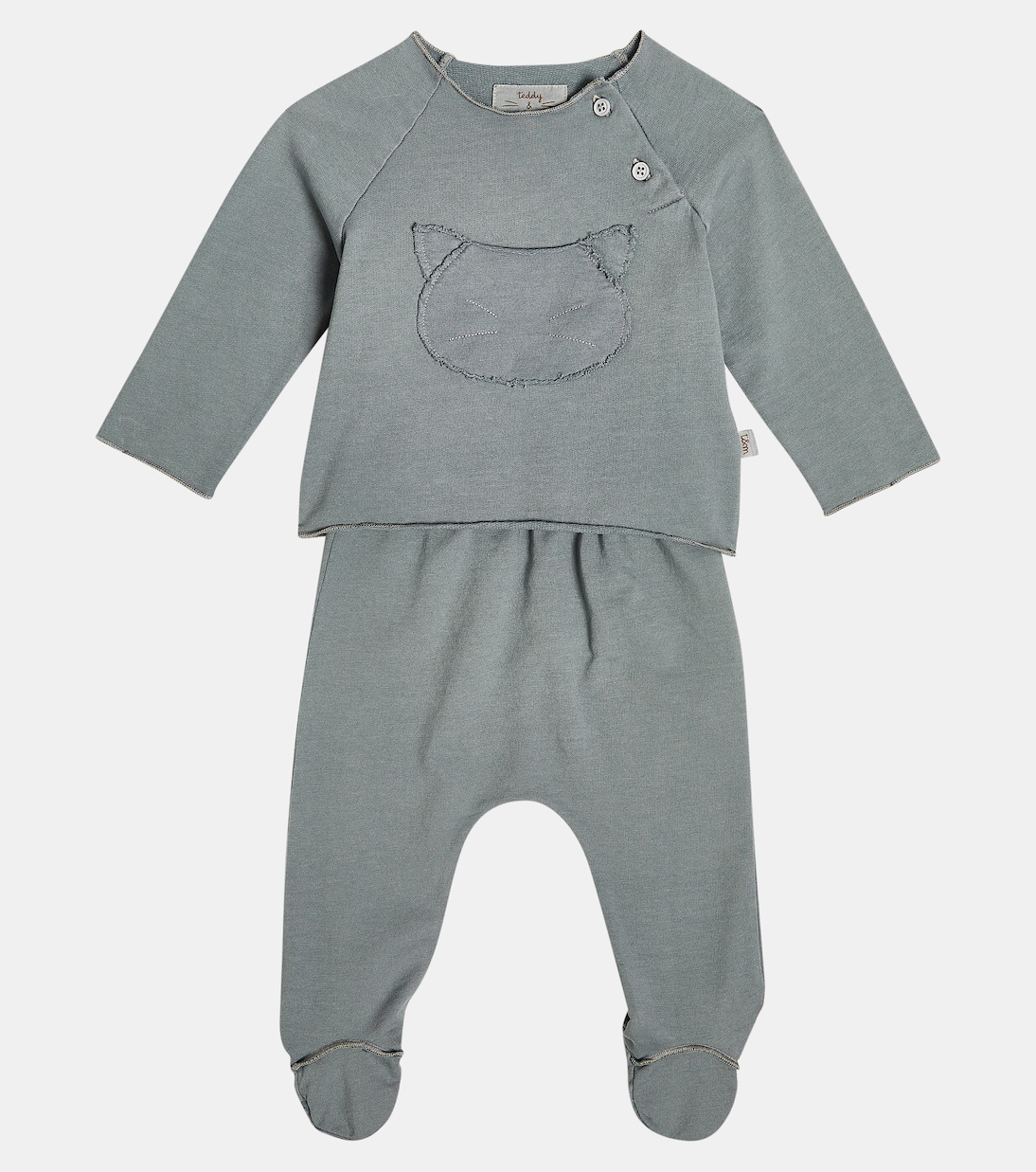 Baby cotton shirt and pants set | Il Gufo